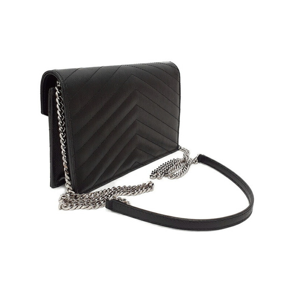 SAINT LAURENT PARIS Cassandra Envelope Chain Wallet - Picture 2 of 5